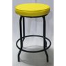 Kit 4 Banquetas Baixas SEM ENCOSTO Aço Carbono Preto com assento FOFO AMARELO - 1