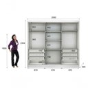 Ver imagem 4 de Guarda Roupa Casal 3 Portas 6 Gavetas - Arezzo Plus-branco - Móveis Novo Horizonte