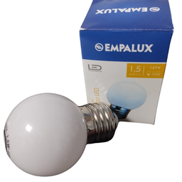 KIT COM 12 LAMPADAS BOLINHA LED MINI GLOBO 1,5W 127V 2400K EMPALUX(E) -  REF MG10122 - 2