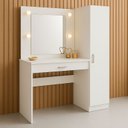 Ver imagem 1 de Penteadeira Camarim com Espelho e Iluminação 1 Porta e 1 Gaveta Branco