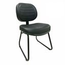 Ver imagem 1 de Cadeira Executiva Costurada Base Trapézio Martiflex Cor Preta