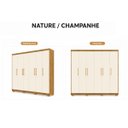 Ver imagem 3 de Guarda Roupas Pb 6 Portas 100% MDF Mais Resistente e Durável para Quarto Casal:Nature-Champanhe