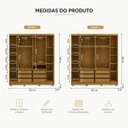 Ver imagem 4 de Guarda Roupas Pb 6 Portas 100% MDF Mais Resistente e Durável para Quarto Casal:Nature-Champanhe