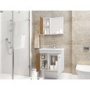 Ver imagem 1 de Conj Gabinete Munique 2075574 Banheiro Branco/ripado