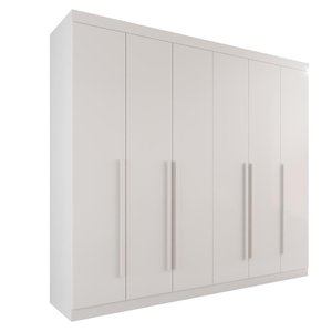 Guarda-roupa Casal 6 Portas 6 Gavetas Sparta - Mais Móveis Neve