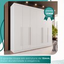 Ver imagem 6 de Guarda-roupa Casal 6 Portas 6 Gavetas Sparta - Mais Móveis Neve