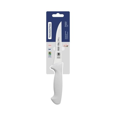 Faca para Desossar Tramontina Premium com Lamina em Aço Inox e Cabo de Polipropileno Branco 5"