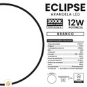 Ver imagem 3 de Arandela Eclipse Redonda Led 3000k Luz Indireta 12w Externo/interno Bivolt Branco