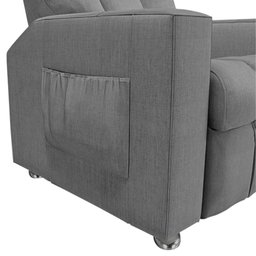 Poltrona do Papai Reclinável para Cinema Praddo Fh9 Linho Cinza - Mpozenato - 9