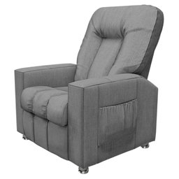 Poltrona do Papai Reclinável para Cinema Praddo Fh9 Linho Cinza - Mpozenato - 1