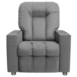 Poltrona do Papai Reclinável para Cinema Praddo Fh9 Linho Cinza - Mpozenato - 5