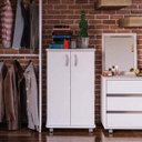 Ver imagem 6 de Armário Multiuso 2 Portas 4 Prateleiras Limeira Politorno