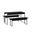 Ver imagem 2 de Mesa de Jantar Tub C-02 Bancos Preto Ônix - Est.preta Preto Ônix - Est.preta