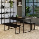 Ver imagem 7 de Mesa de Jantar Tub C-02 Bancos Preto Ônix - Est.preta Preto Ônix - Est.preta