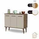 Ver imagem 5 de Balcão Himmel Cor:canela Off White - Armário Multifuncional - Cozinha - Mizza Decor