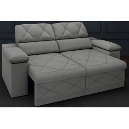 Sofá New Ripley 2,05M Assento Retrátil e Reclinável Velosuede - NetSofás - 1