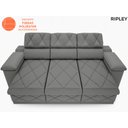Ver imagem 4 de Sofá New Ripley 2,05M Assento Retrátil e Reclinável Velosuede - NetSofás