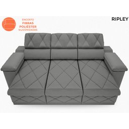 Sofá New Ripley 2,05M Assento Retrátil e Reclinável Velosuede - NetSofás - 4