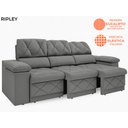 Ver imagem 5 de Sofá New Ripley 2,05M Assento Retrátil e Reclinável Velosuede - NetSofás