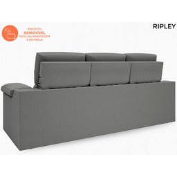 Sofá New Ripley 2,05M Assento Retrátil e Reclinável Velosuede - NetSofás - 6