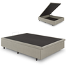 Cama Box Baú Viúva 120x203x42 Cm Corino Linho com Pistão a Gás - 5