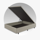 Ver mais imagens de Cama Box Baú Viúva 120x203x42 Cm Corino Linho com Pistão a Gás