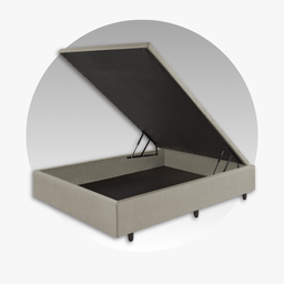 Cama Box Baú Viúva 120x203x42 Cm Corino Linho com Pistão a Gás - 8