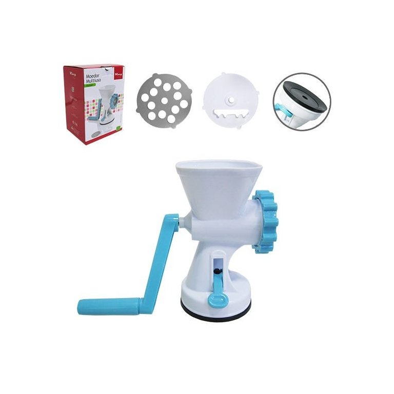 Maquina / Moinho de Plastico Moedor Multiuso Manual com Lamina de Inox 25x19x10,5cm