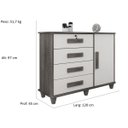 Ver imagem 5 de Cômoda Grecia com 4 Gavetas Amadeirado Rv Móveis