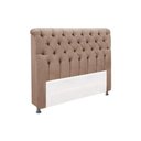 Ver imagem 1 de Cabeceira Cama Box Estofada Queen Queen Imperatriz Suede Bege - Simbal
