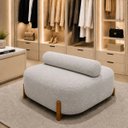 Ver imagem 5 de Poltrona Organica Ilha Bouclé p/ Closet e Consultório:Prateado/Liso