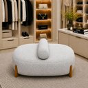 Ver imagem 7 de Poltrona Organica Ilha Bouclé p/ Closet e Consultório:Prateado/Liso