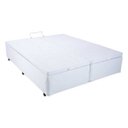 Ver imagem 2 de Cama Box Baú Queen Size Branco em Corino com Pistão - 158x198