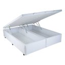Ver imagem 4 de Cama Box Baú Queen Size Branco em Corino com Pistão - 158x198