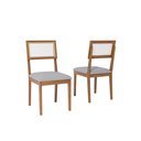 Ver imagem 1 de Kit 2 Cadeiras para Sala de Jantar Palmas Marrom/Cinamomo/Cinza