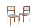 Ver imagem 1 de Kit 2 Cadeiras para Sala de Jantar Palmas Marrom/Cinamomo/Cinza