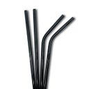 Ver imagem 4 de Canudos Aço Inox Metal Preto Kit 4 Reutilizaveis Retos Curvos Escova Limpeza