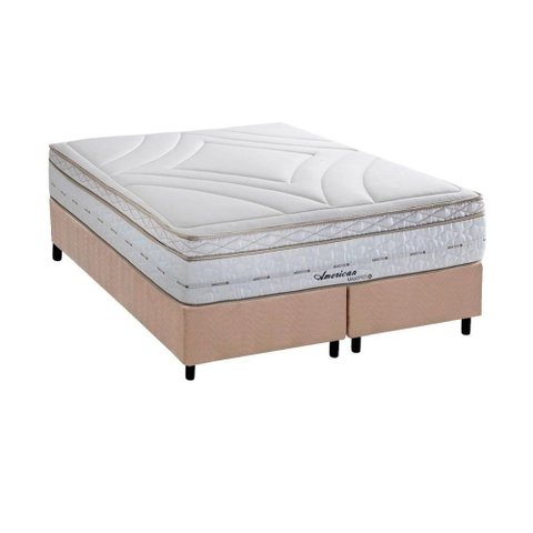 Cama Box Crc King +Colchão Molas Bonnel American Herval 193x203