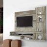 Painel Home para TV 42 Polegadas com Prateleiras de Vidro Vanilla Jupiter - 2