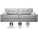 Ver imagem 4 de Sofá Palermo 2,40m Retrátil e Reclinável Linho Soft Prata - Netsofas