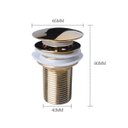 Ver imagem 6 de Kit Cuba Pia Louça Cerâmica Banheiro Dourado C/ Torn e Válv