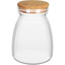 Ver imagem 1 de Pote Porta Mantimentos Home&co com Tampa Bambu Borossilicato 1,1l 15x8x8cm Transparente