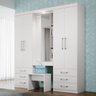 Guarda-Roupa Camarim 5.7 com Banqueta Branco - 2