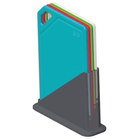 Conjunto de Tábuas de Corte Tramontina Mixcolor com Suporte 5 Peças Tramontina