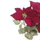 Ver imagem 2 de Buquê de Flores Artificiais Poinsétia Decoração de Natal 50cm