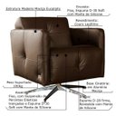 Ver imagem 2 de Kit 3 Poltronas Giratória para Sala de Estar Astana Couro Capucino - Gran Belo