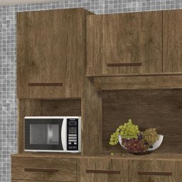 Armário para cozinha com 6 portas e 3 gavetas com amplo espaço interno México Ferrara - 3 Armário para cozinha com 6 portas e 3 gavetas com amplo espaço interno México Ferrara - 3