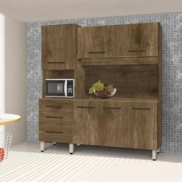 Armário para cozinha com 6 portas e 3 gavetas com amplo espaço interno México Ferrara - 2 Armário para cozinha com 6 portas e 3 gavetas com amplo espaço interno México Ferrara - 2