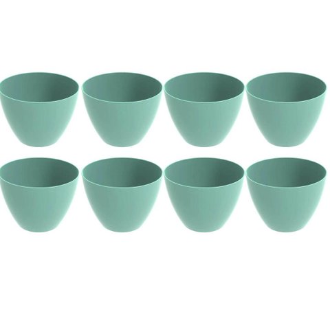 8 Tigelas Redonda Grande 6,2l Verde Menta Crippa Servir Salada Frutas Pratos Quentes
