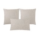 Ver imagem 1 de Kit 3 Capas Almofada Baguete Bouclé Quadradas e Retangular Zíper Invisível, Texturizado
